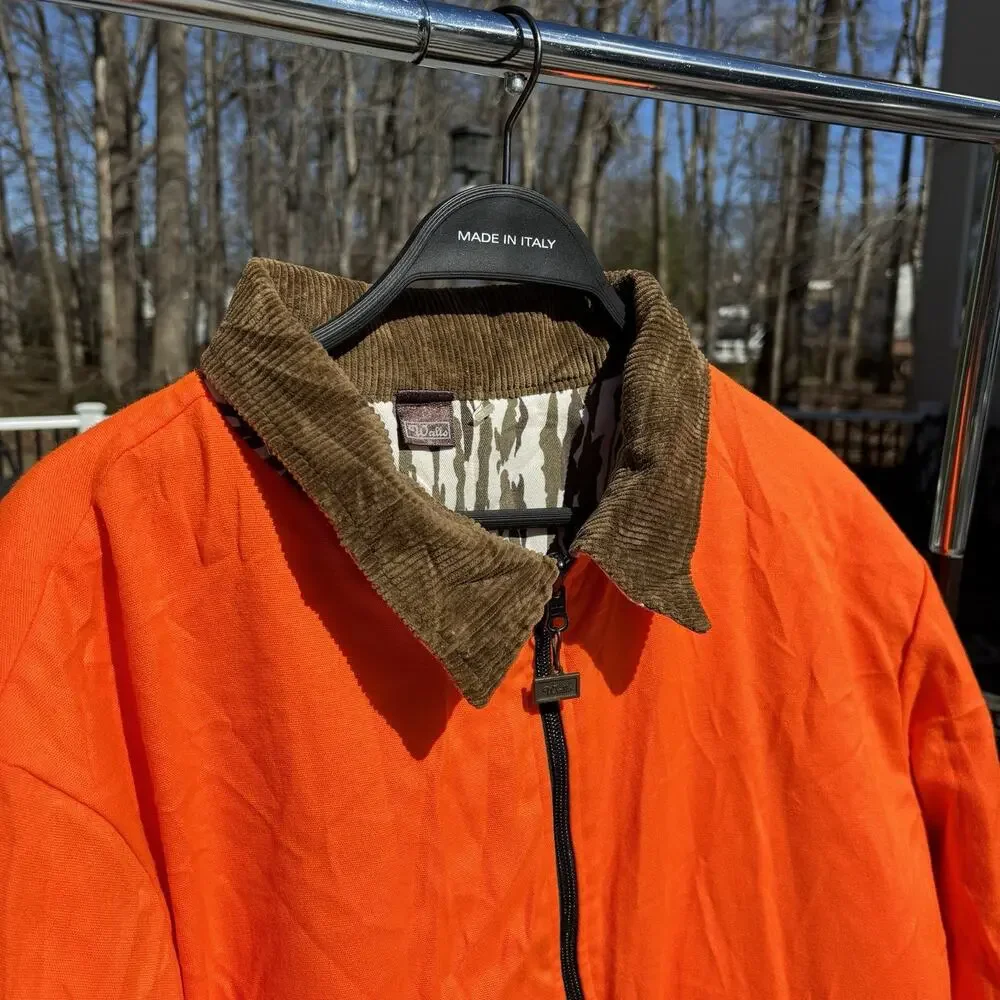 Vintage Walls Reversible Arctic Camo Coat Orange Hunting Jacket Mens Large 90s